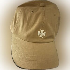 Tory Burch Khaki Baseball Cap with Cream Logo